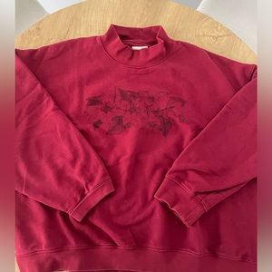 Vintage Style Mock Neck Sweatshirt